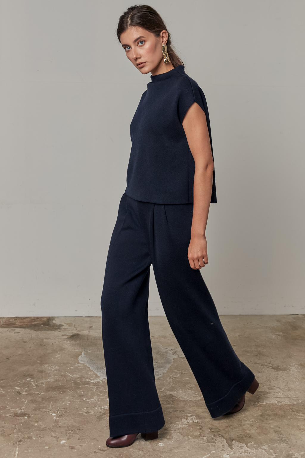 костюм  PALAZZO+TOP 100% меринос