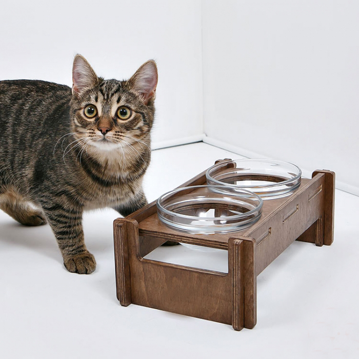 Cтолик для кошек с мисочками (арт. 197)