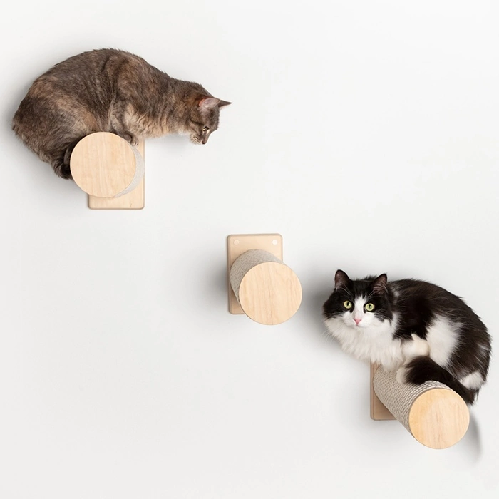 Комплект настенных столбов для кошек с хлопковым канатом - 3 шт (арт. PGLDK)