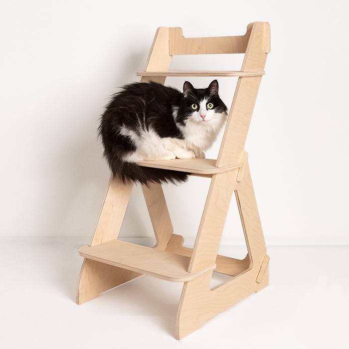 Большая напольная лесенка для кошки - этажерка (арт. 237)