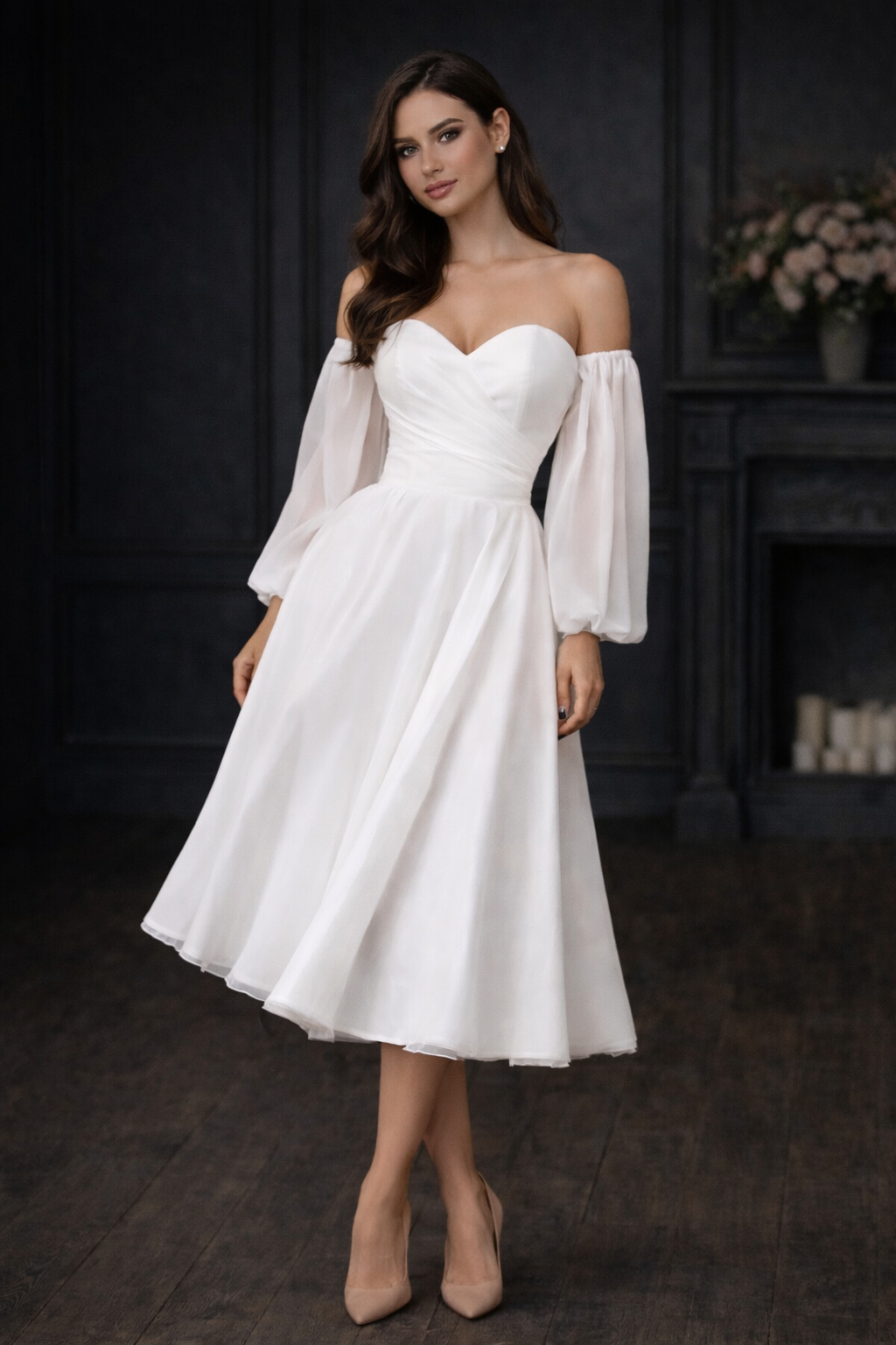 Свадебное платье Фили Миди