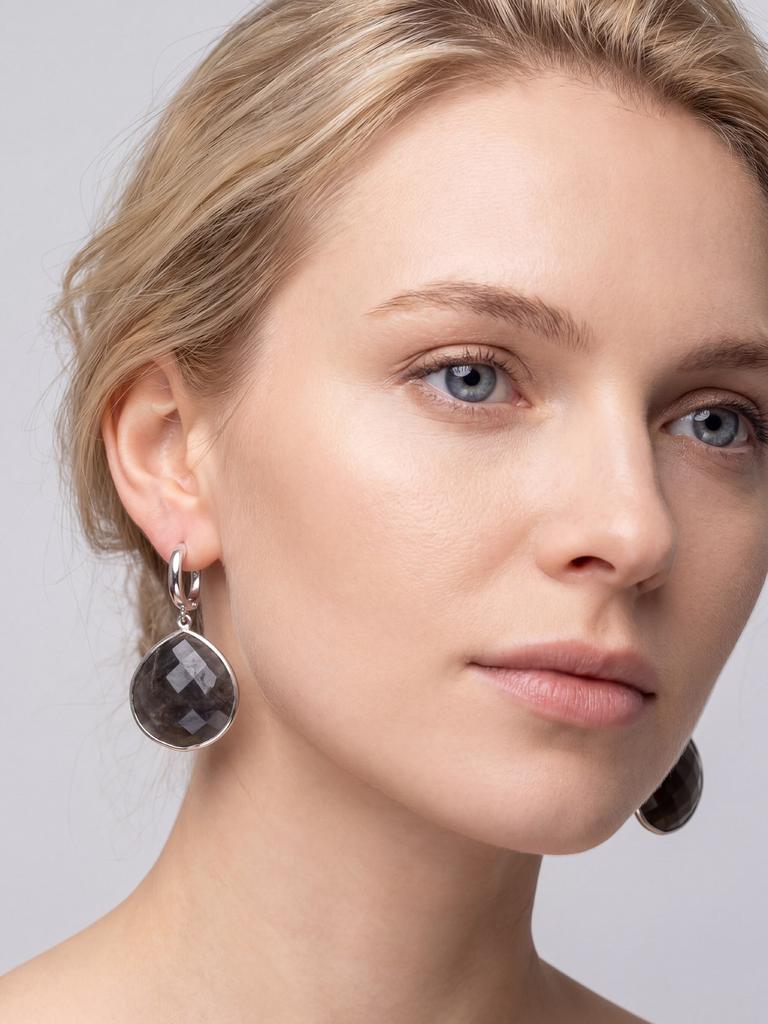 Серьги Очарование из лабрадора