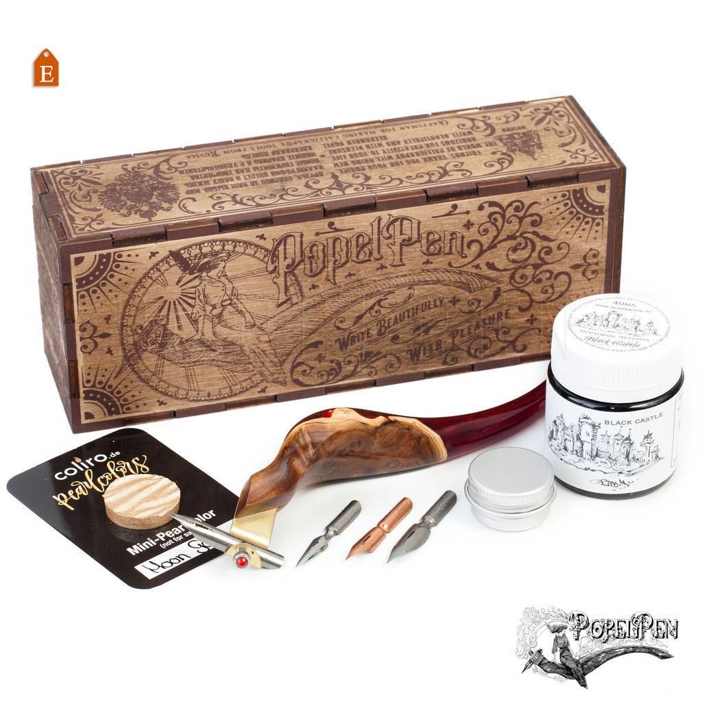 Burgundy Ergonomic Oblique penholder