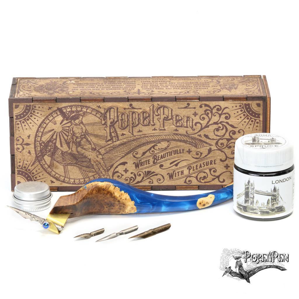 Obliquepenholder  "Blue Lagoon" without stand