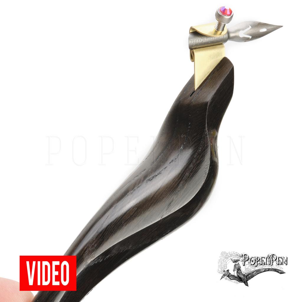 Oblique penholder Bog Oak Series "4850 years". 32,28g