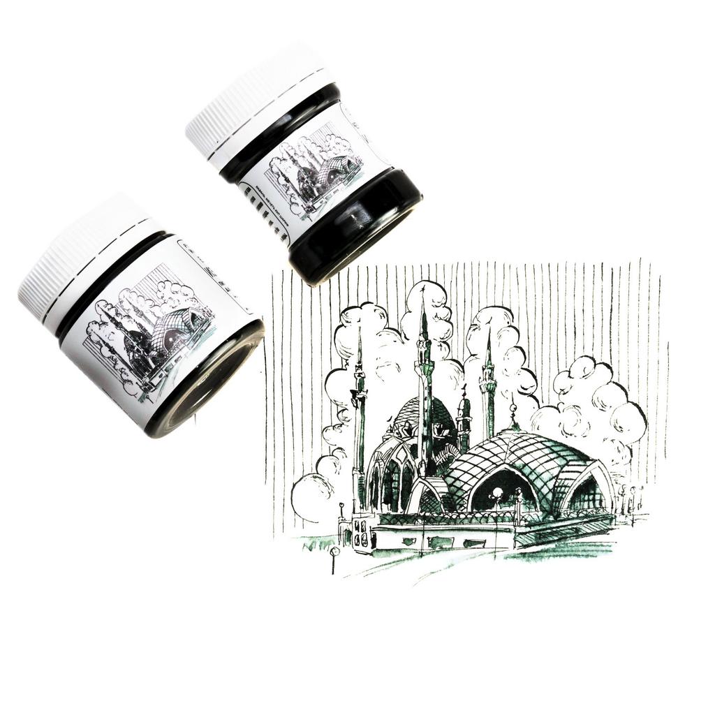 Ореховые чернила (тушь) Изумрудный. Popelpen. Казань.