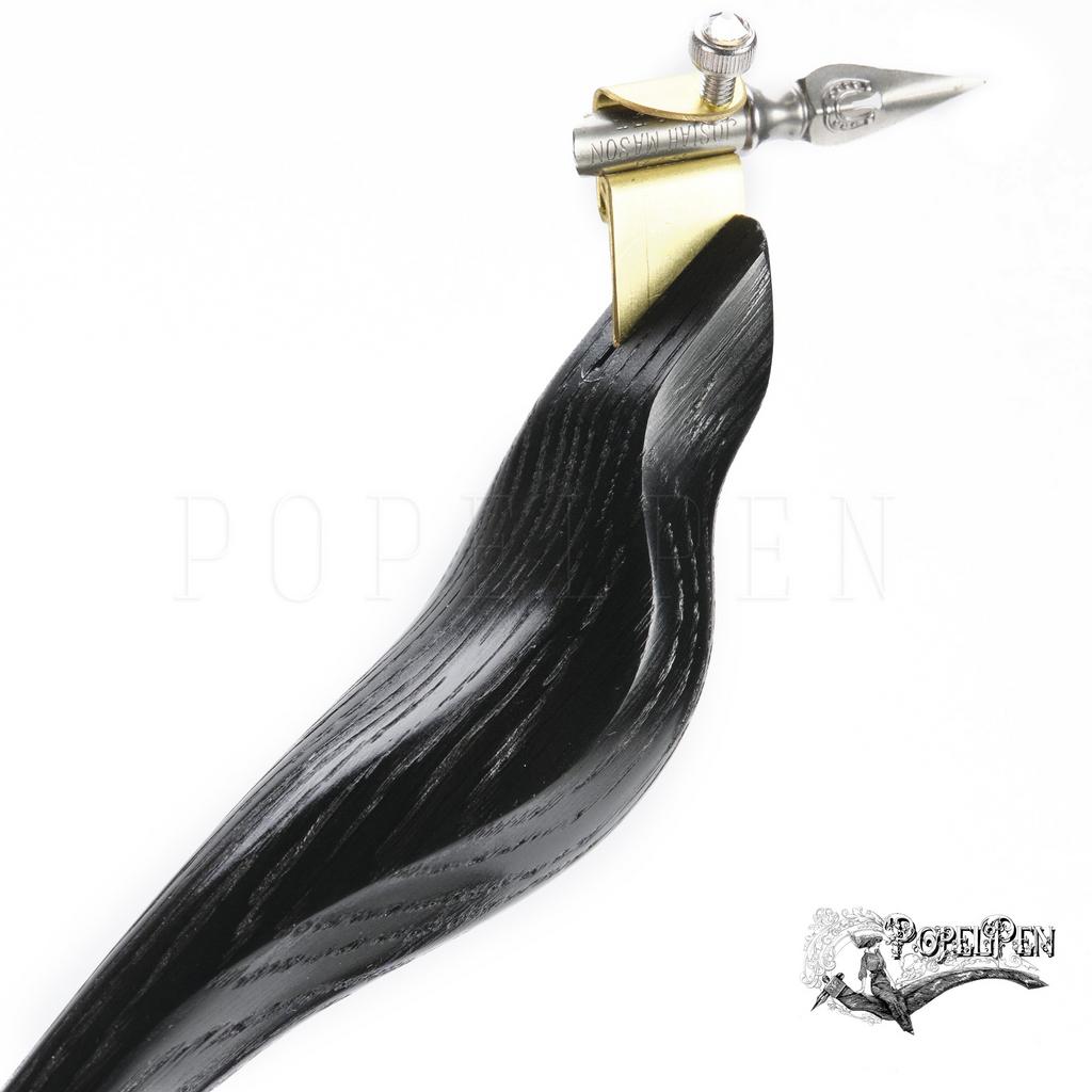 Oblique penholder Bog Oak Series "4850 years". 29,75g