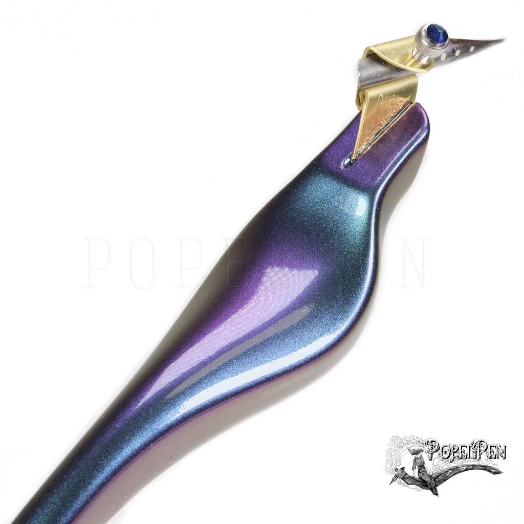 Эргономичный косой держатель пера CHAMELEON зел/пурпур