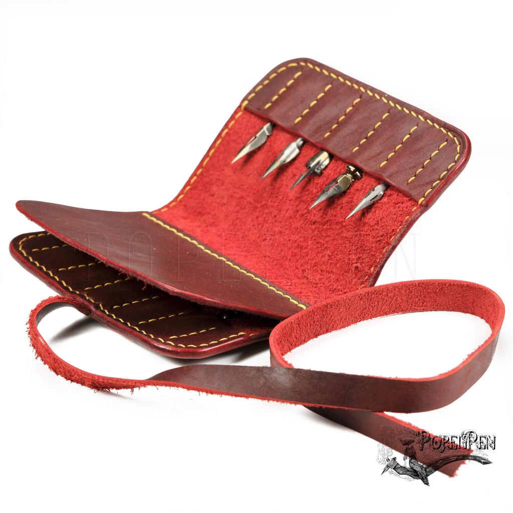 Кожаный пенал для ПЕРЬЕВ. Ламанш