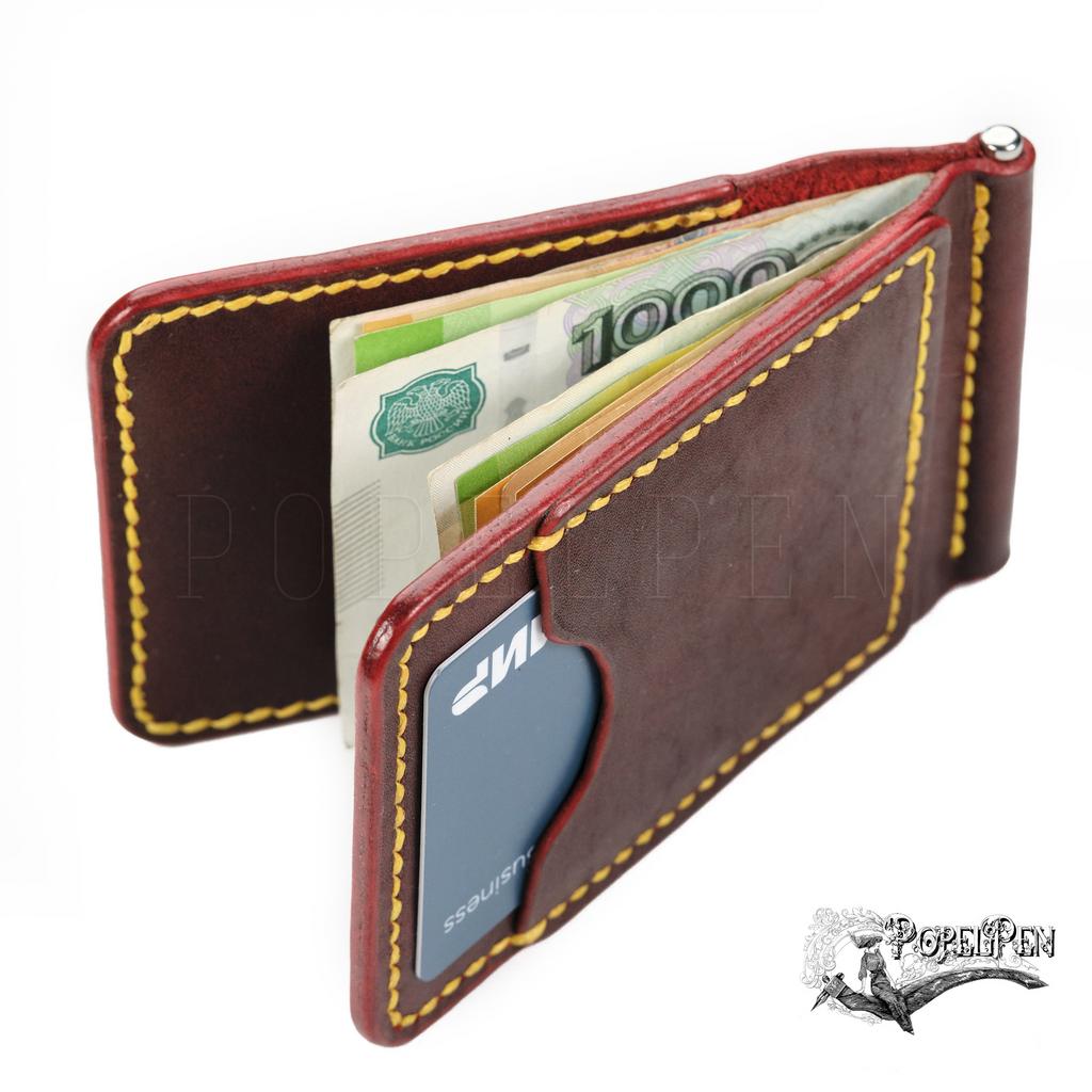 Зажим для денег "Ламанш ". Кожа