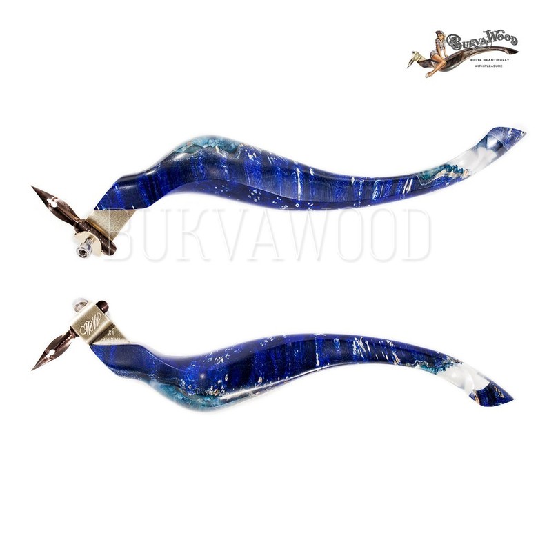 Obliquepenholder "Blue Gulf"