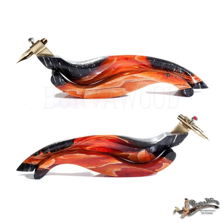 Obliquepenholder  "Red Corn Flame"
