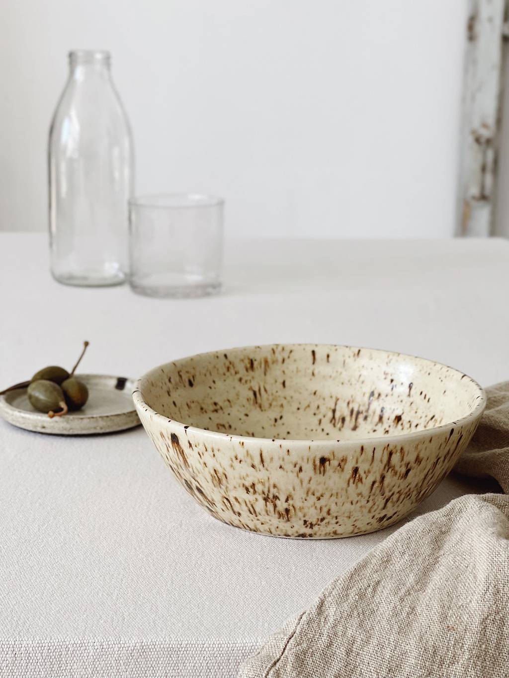 Yellowish-beige bowl 18 cm "Tetriflat"
