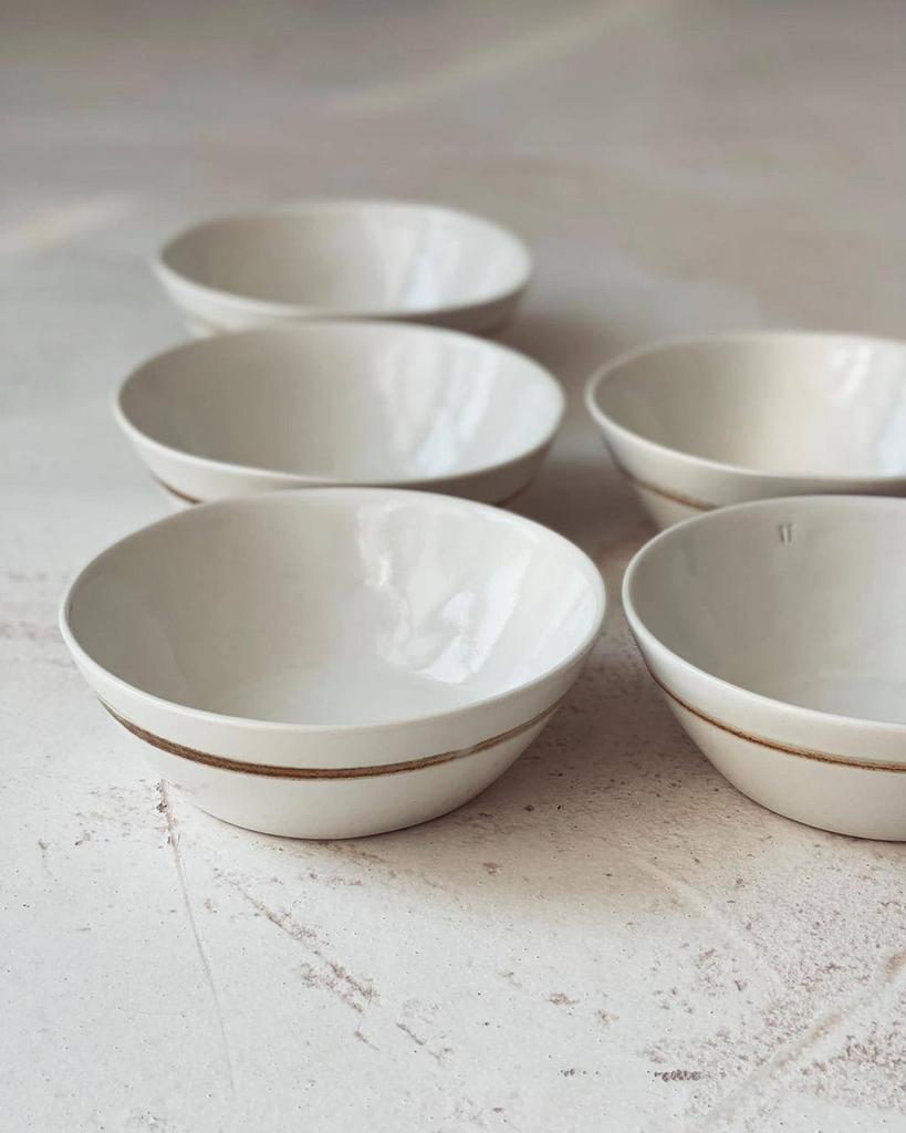 White salad bowl "Tetriflat"