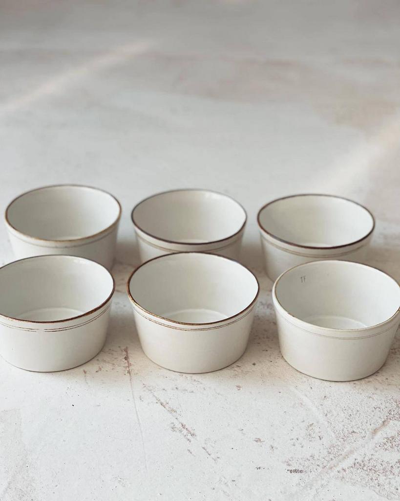 Ceramic irregular round breakfast bowl 12 cm "Tetriflat"