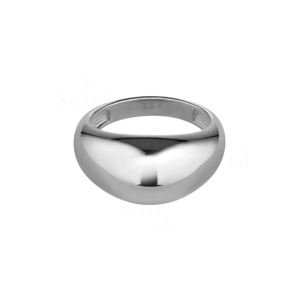 Кольцо Луна из серебра, серебро с родием SESSA