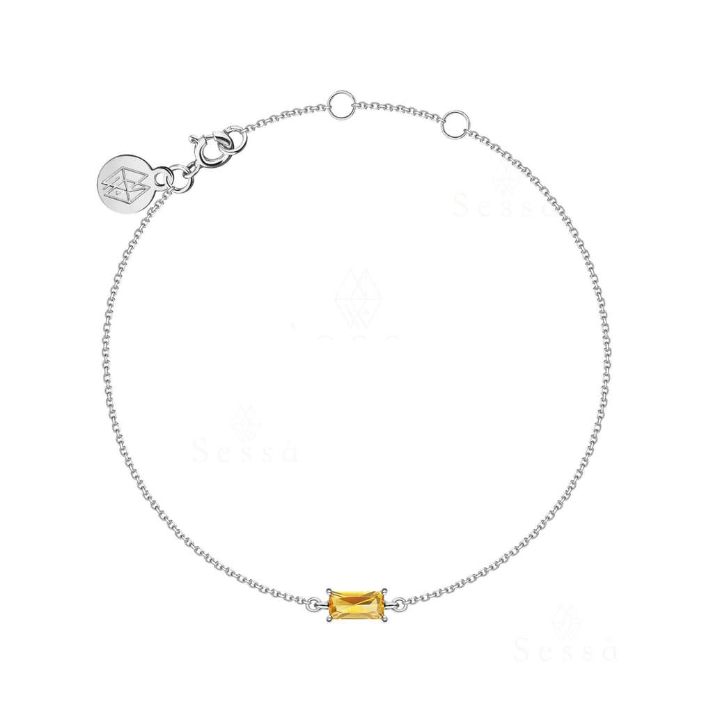 Браслет Рея из серебра, позолота SESSA с гранатом