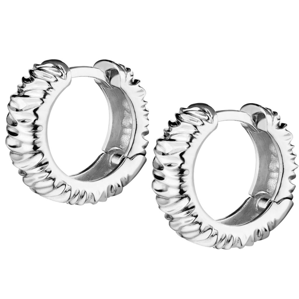 Серьги Дюны из серебра, серебро с родием SESSA