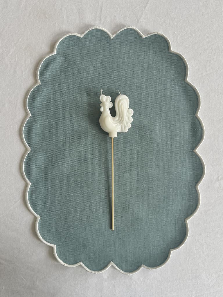 Плейсмат «Облака», серо-зелёно-голубой