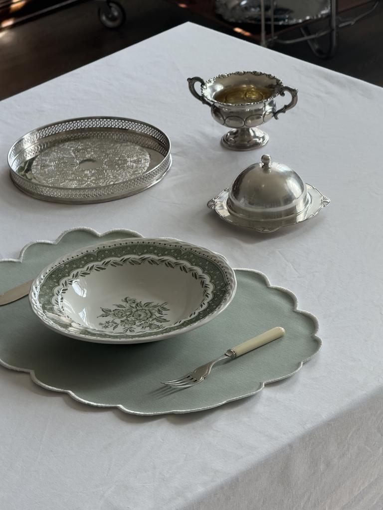 Плейсмат «Облака», светлый серо-зелёный