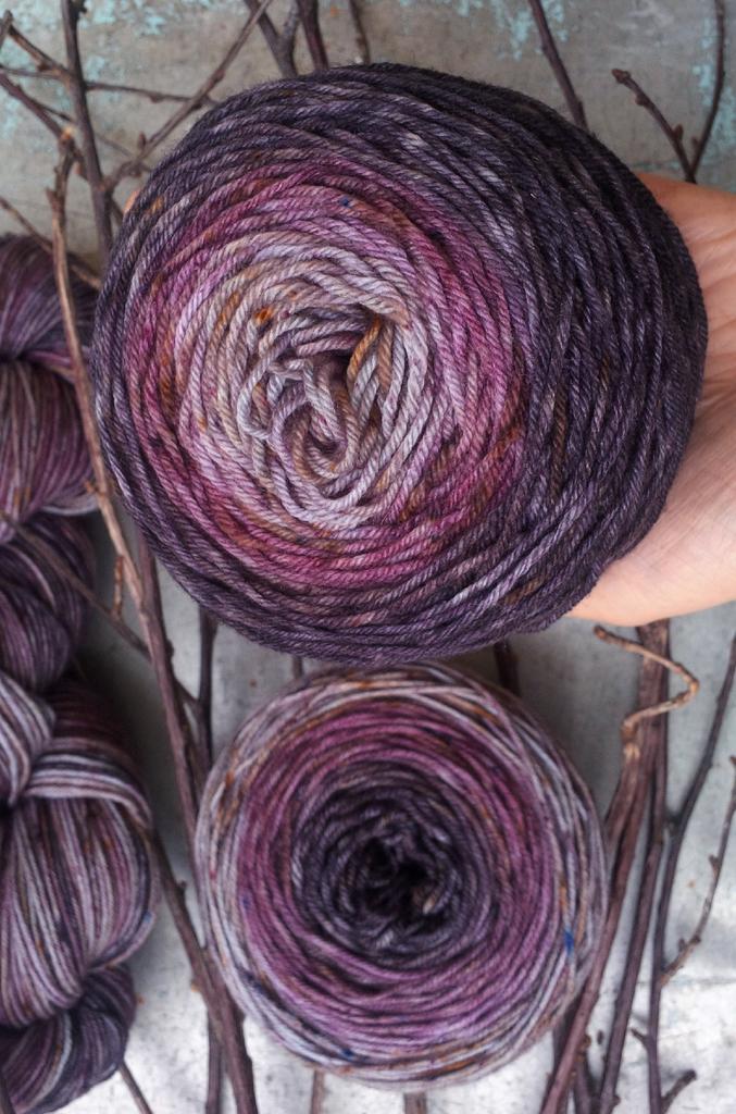 merino sock 400  " Перепелиные с крапушками "  носочный  градиентный набор на носочной основе меринос с нейлоном 400м/100гр