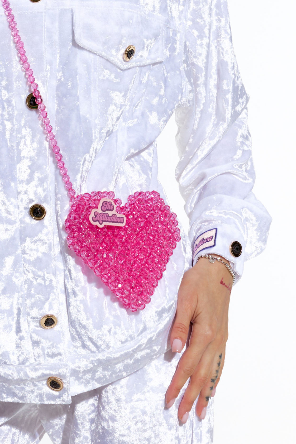 Сумка мини-СЕРДЦЕ, фуксия