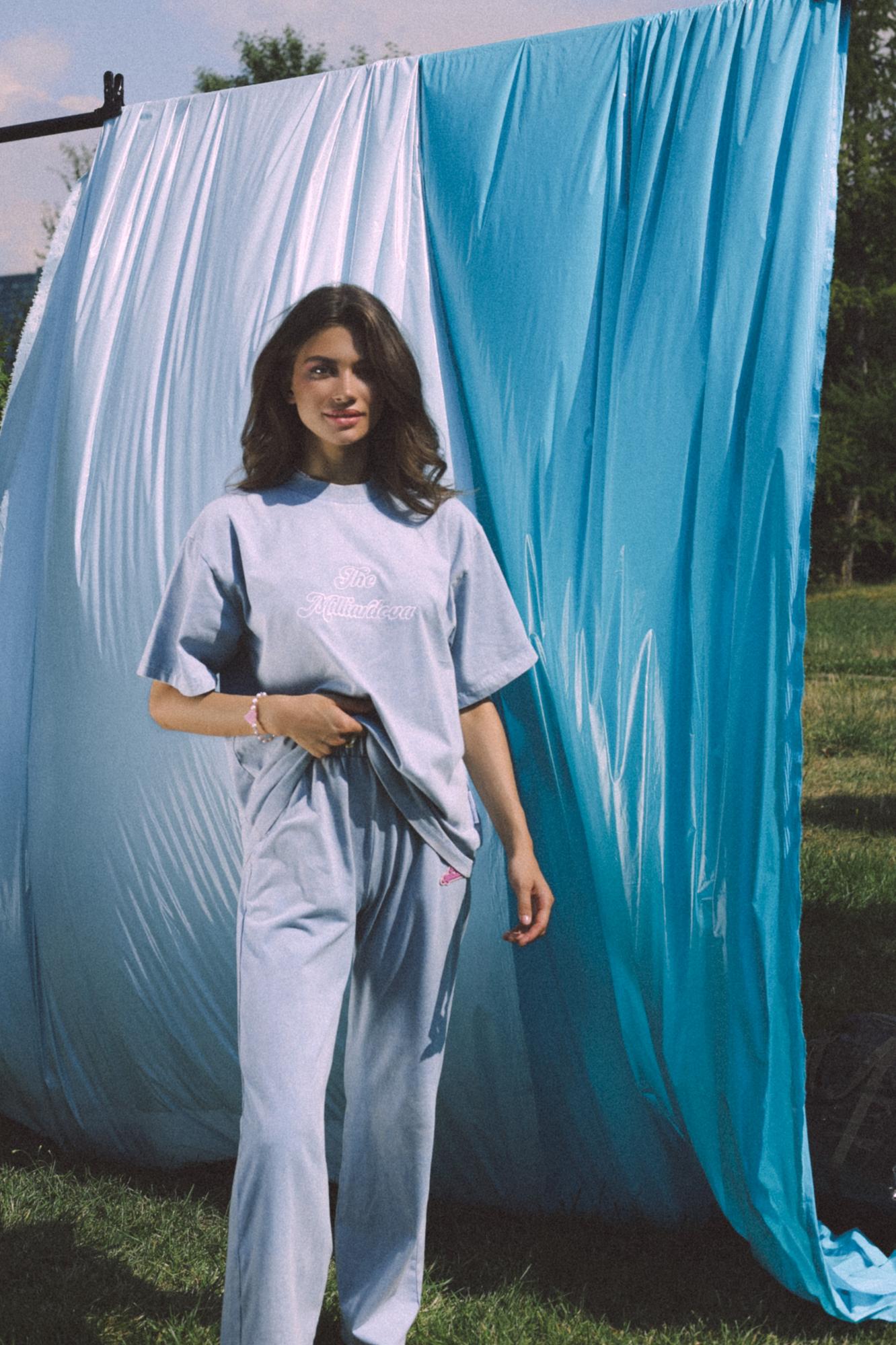 Брюки прямые вареные, серые