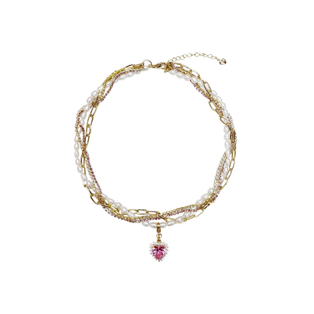 Колье GLOW из жемчуга с подвеской сердце