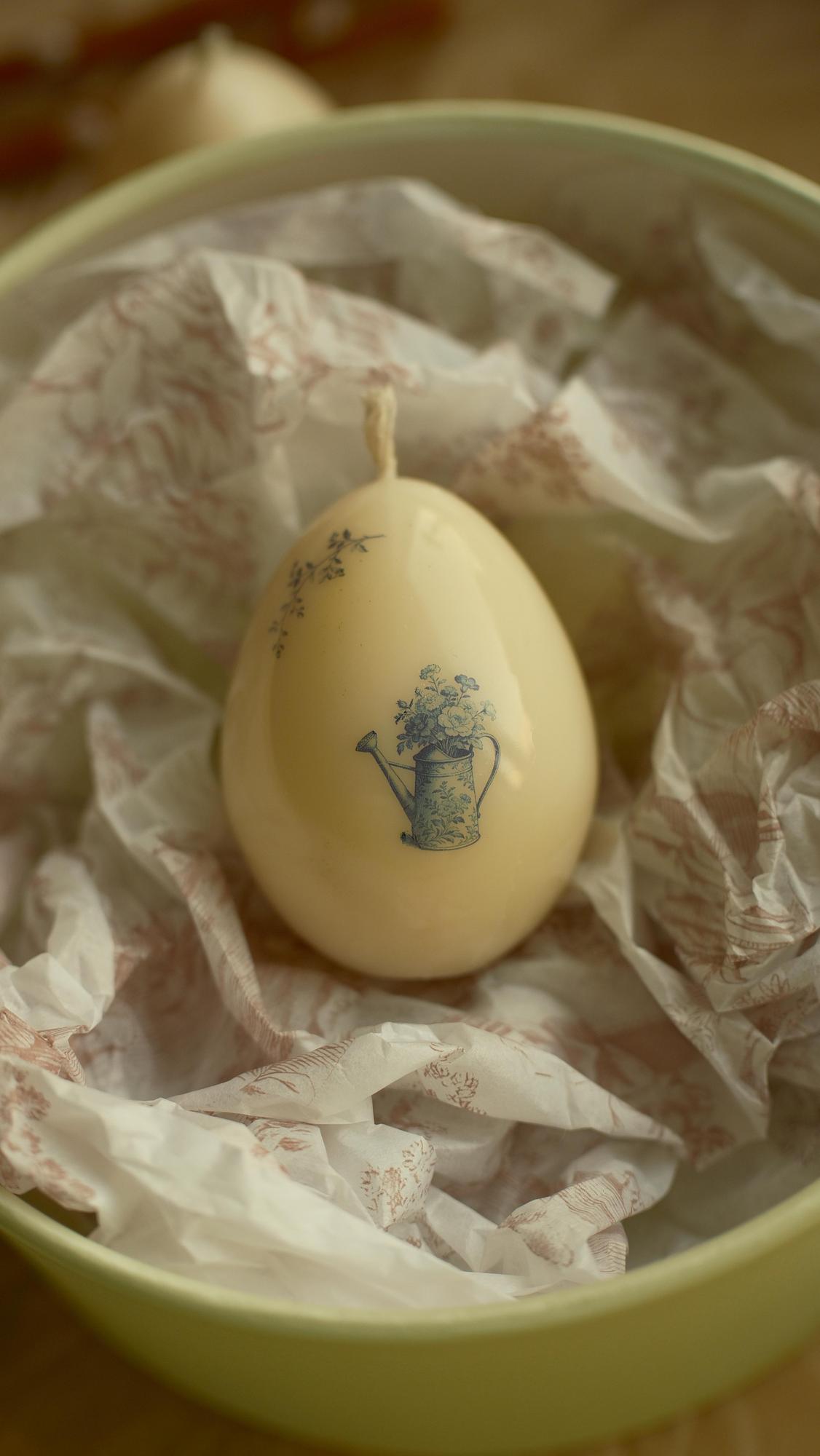 Свеча Яйцо пасхальное в стиле Туаль Де Жуи №3