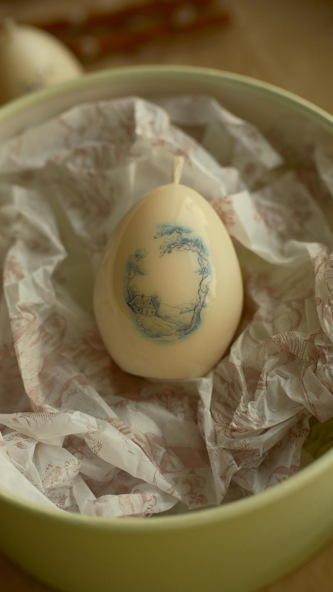 Свеча Яйцо пасхальное в стиле Туаль Де Жуи №8