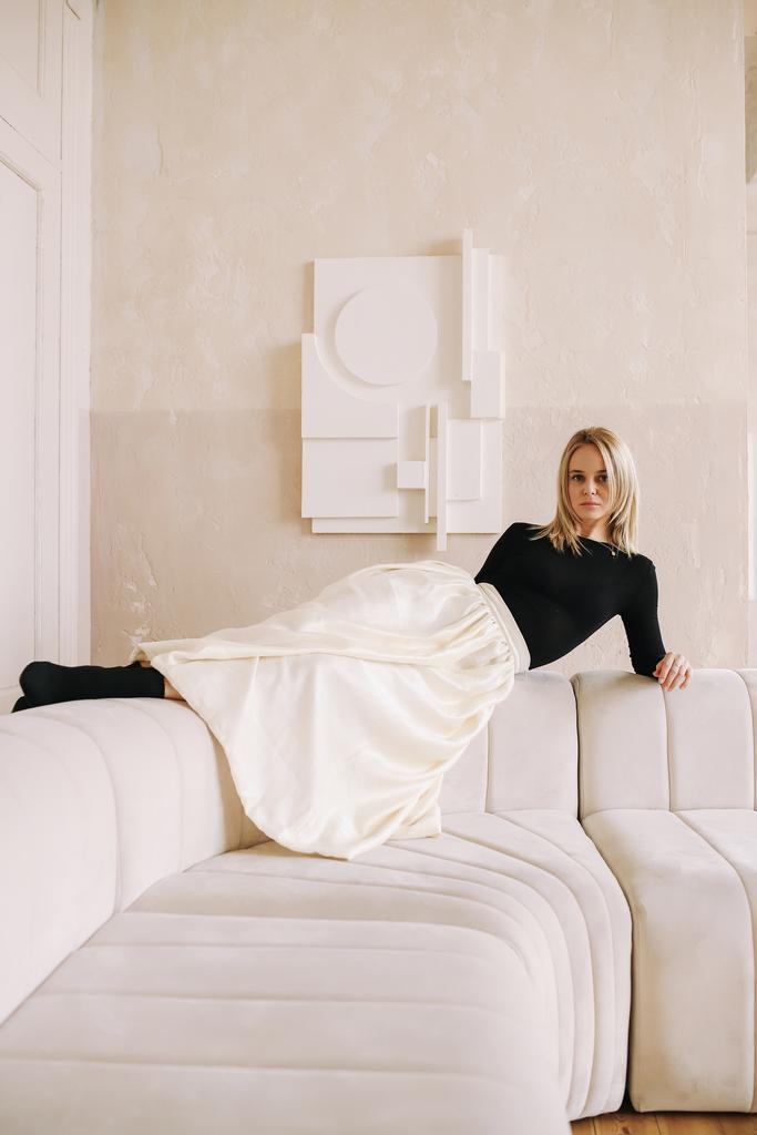 Юбка balloon из натуральной шёлковой тафты