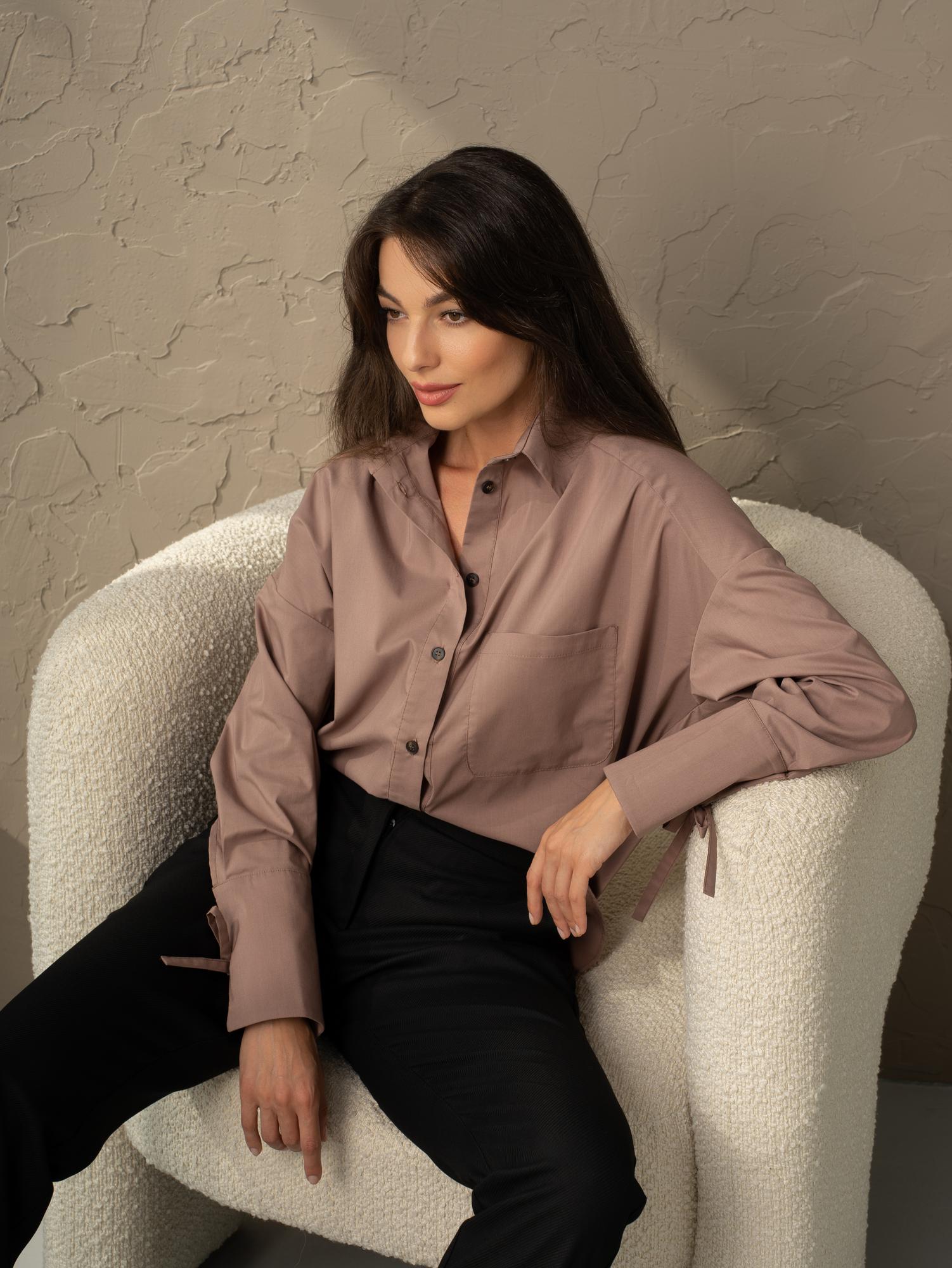 Рубашка Chocolat из хлопка (коричневый)