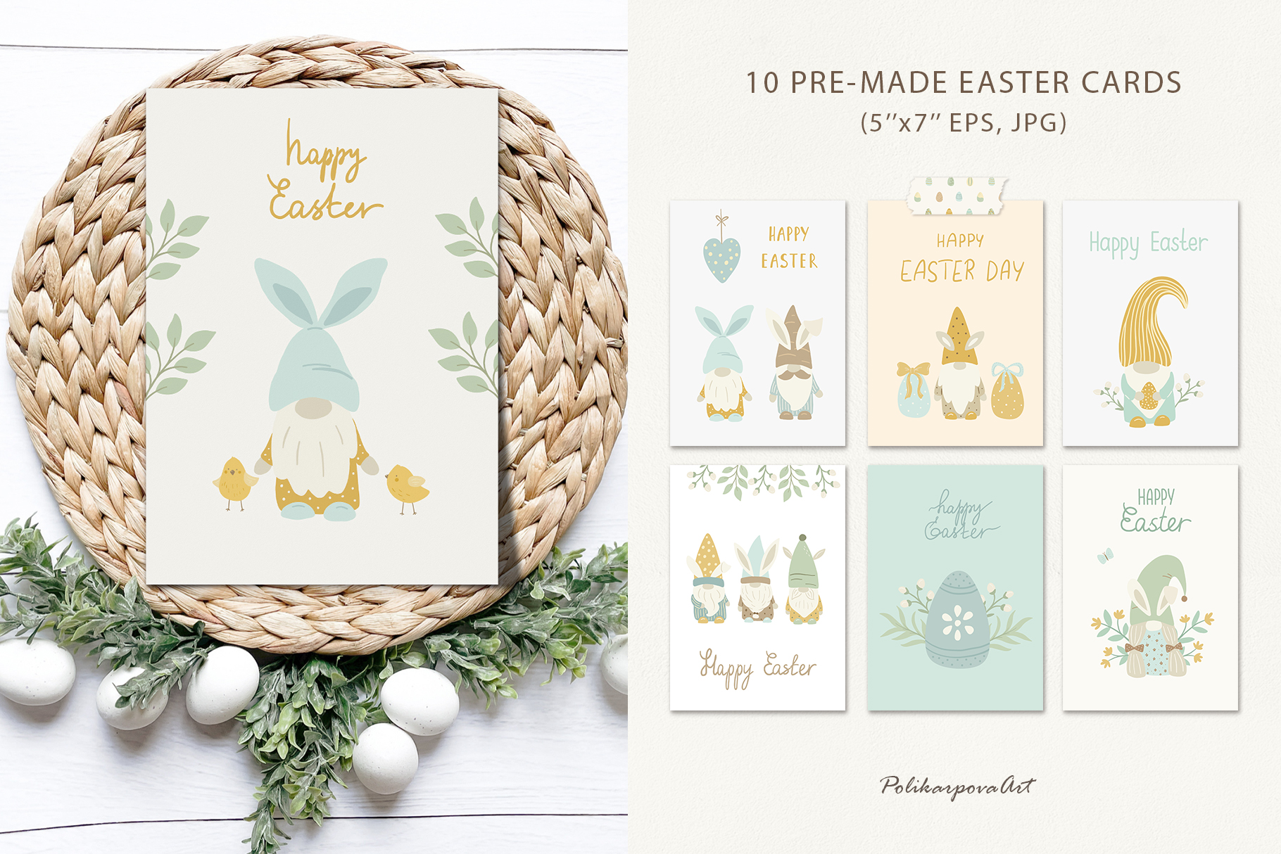 Vector collection "Happy Easter Day" - kids illustrations and seamless patterns