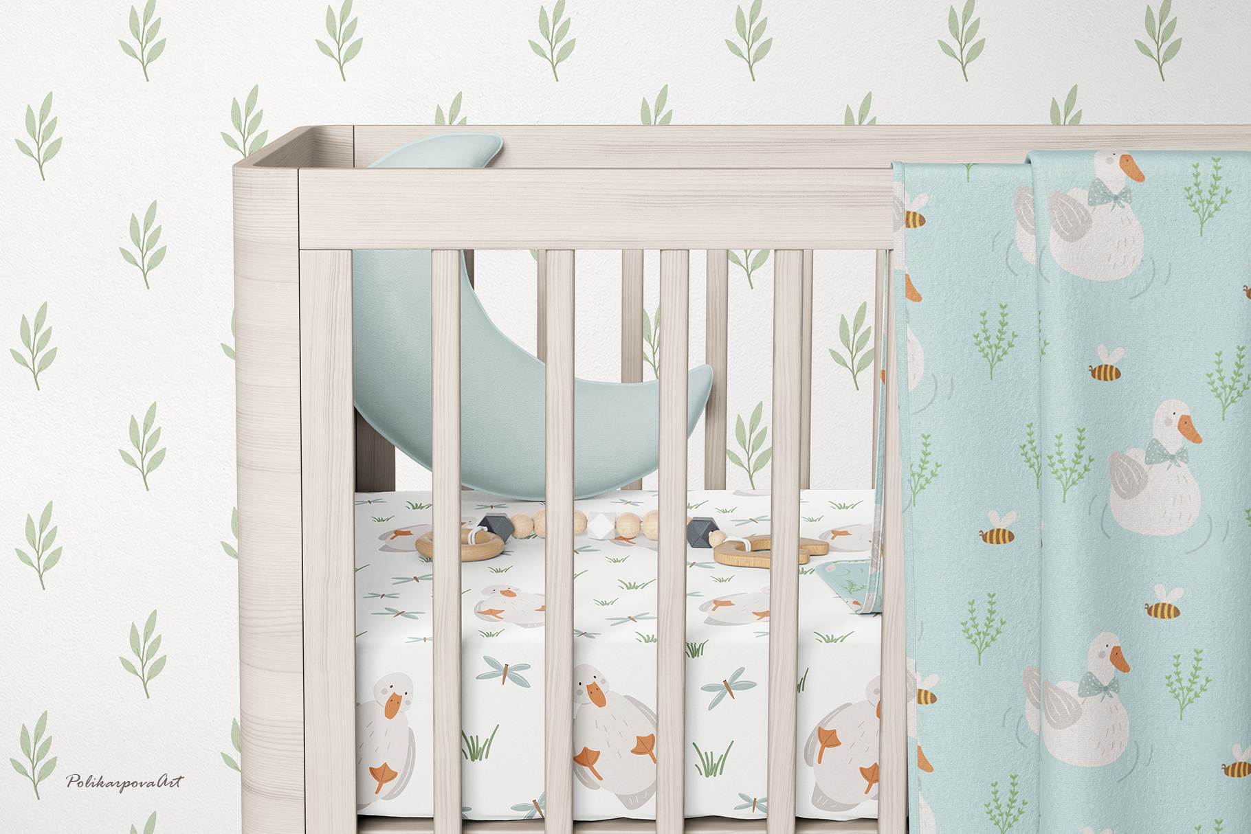 Vector collection "Cute Goose" - children's illustrations and seamless patterns
