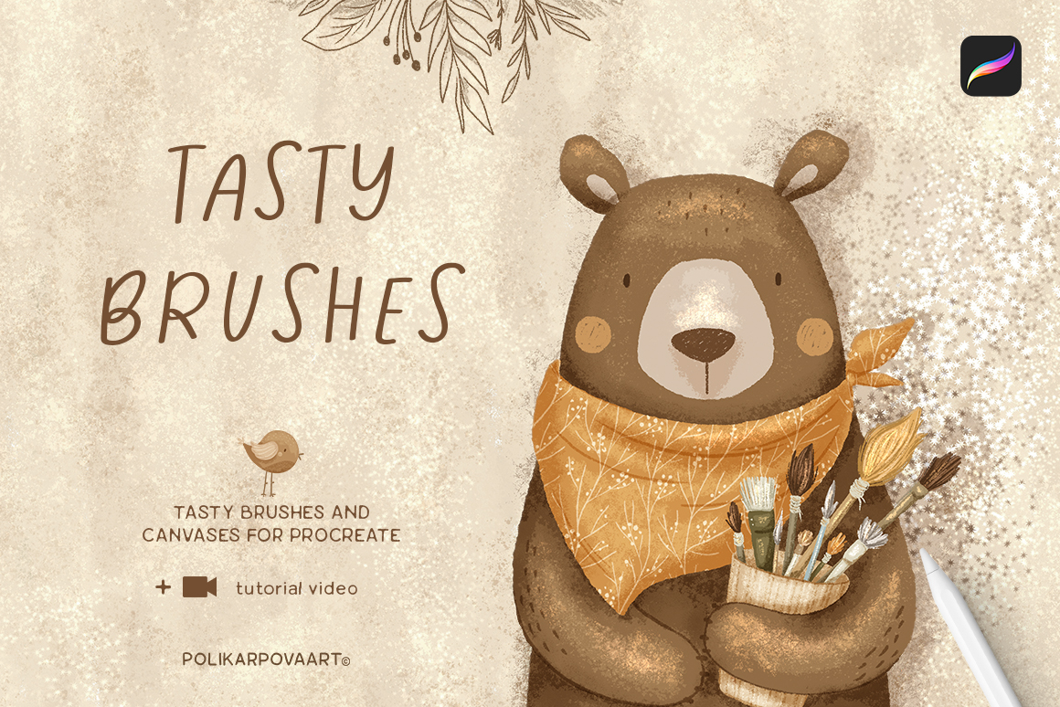 "Tasty Brushes" - texture brushes and canvases for Procreate