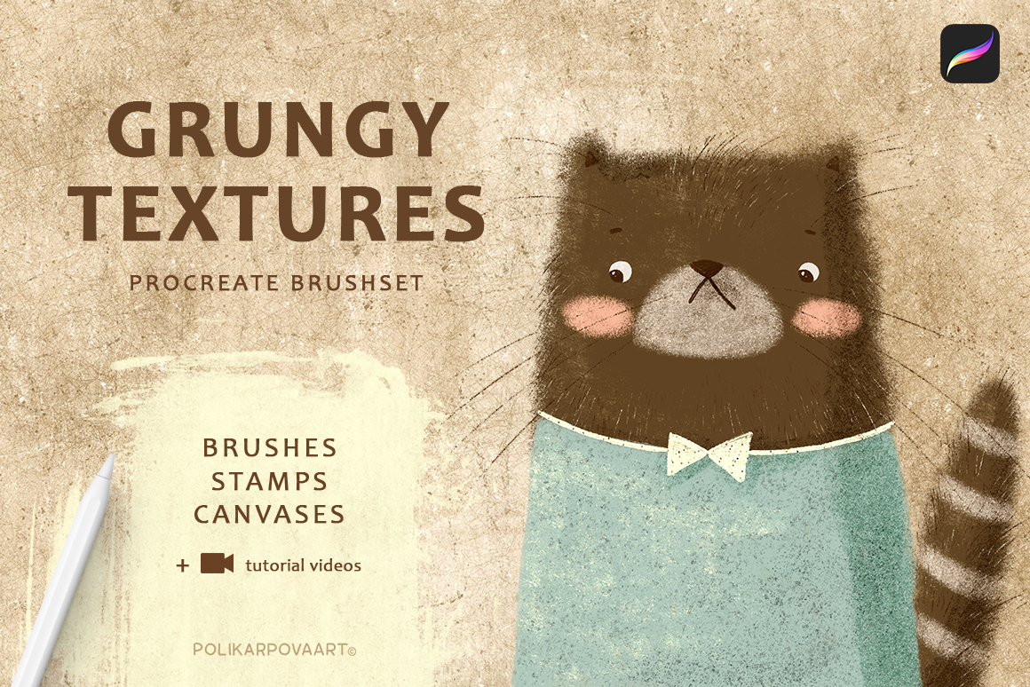 "Grungy Textures" - texture brushes and canvases for Procreate