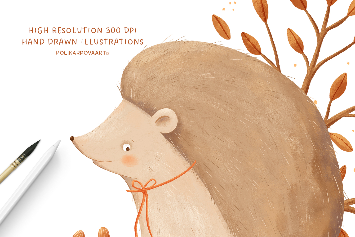 Collection "Cozy Autumn" - graphic illustrations, compositions and seamless patterns