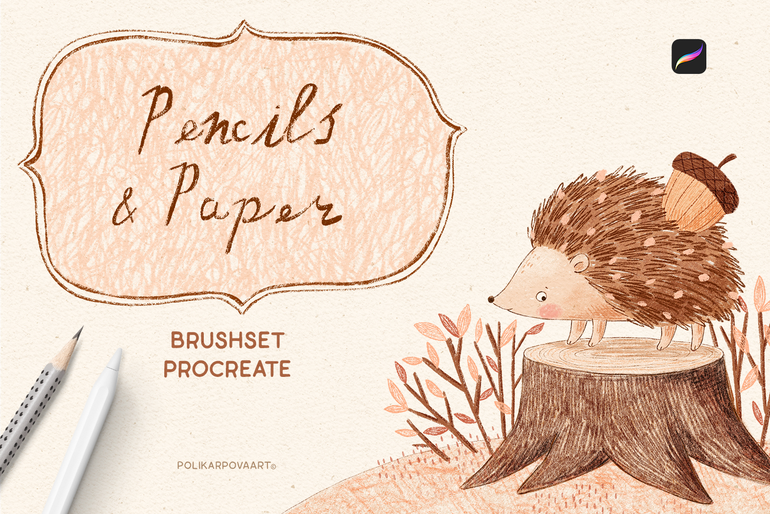 "Pencils and Paper" - a set of realistic brushes for Procreate