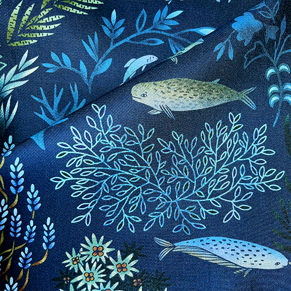 Интерьерная ткань Луотола (синий фон)