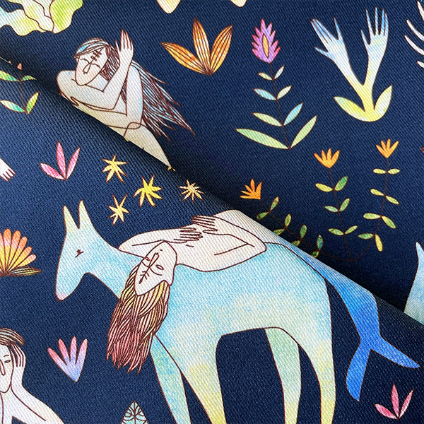 Интерьерная ткань Тапиола (черный фон)