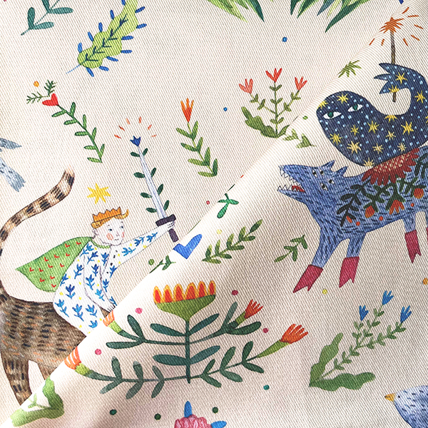 Интерьерная ткань Теодор (бежевый фон)