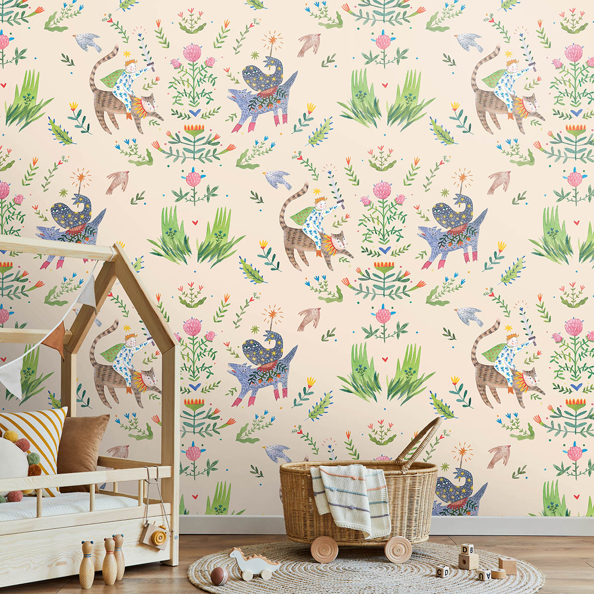 Обои Теодор (бежевый фон)