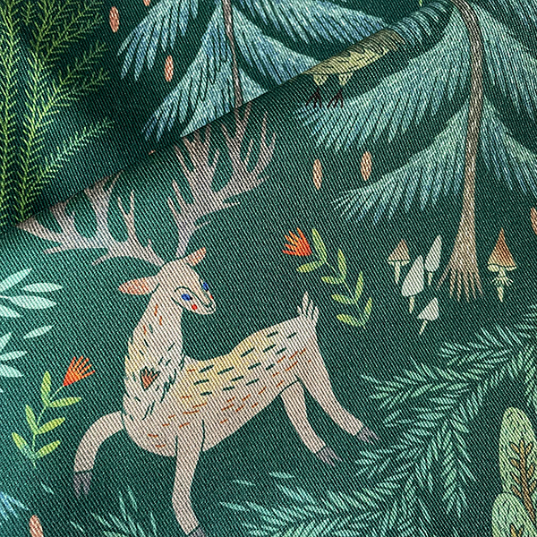 Интерьерная ткань Сосново (зеленый фон)