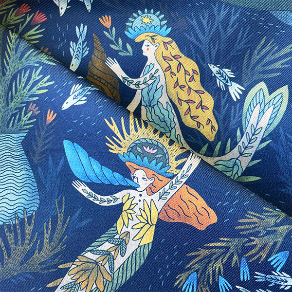 Интерьерная ткань Гандвик (синий фон)