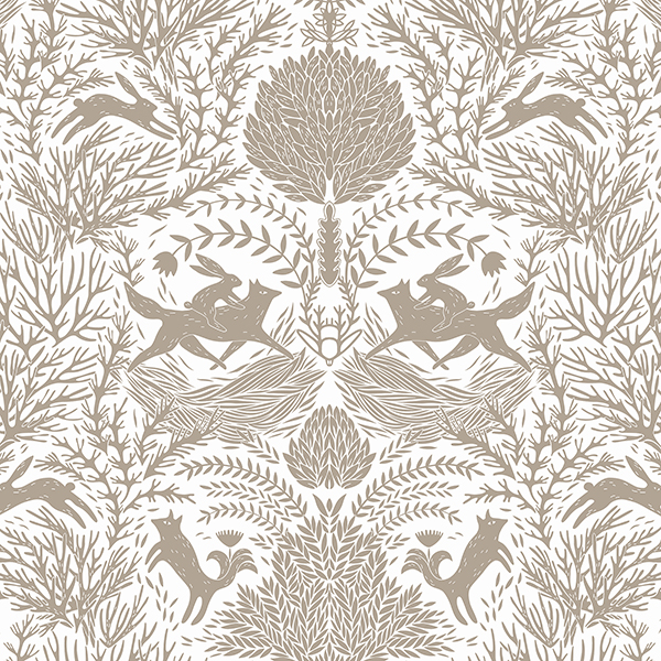 Интерьерная ткань Метсола (монохром коричневый)