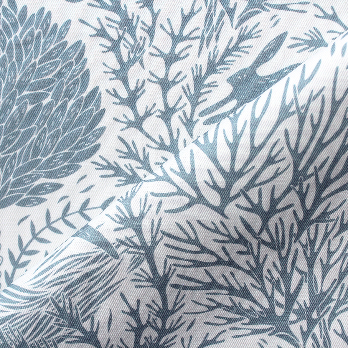 Интерьерная ткань Метсола (монохром голубой)