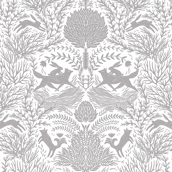 Интерьерная ткань Метсола (монохром серый)