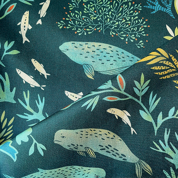 Интерьерная ткань Луотола (зеленый фон)