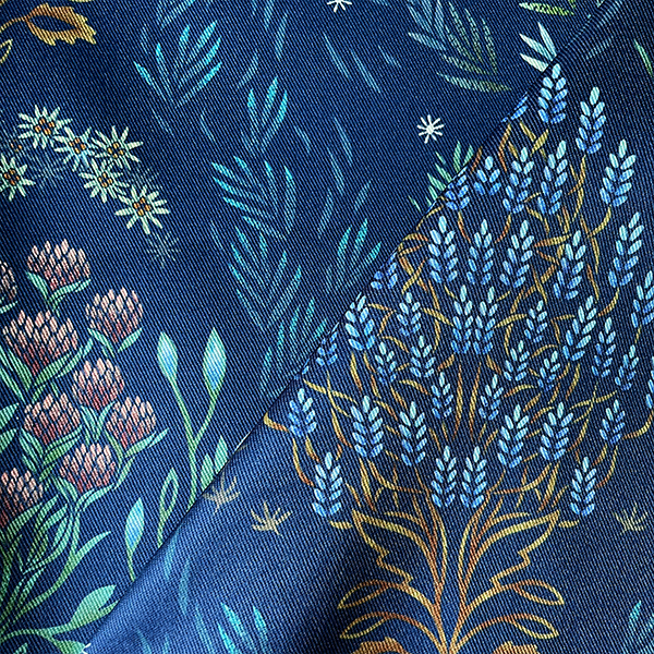 Интерьерная ткань Пуяс (компаньон Луотола) синий фон