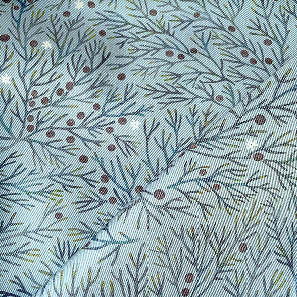 Интерьерная ткань Катайя (компаньон Наллекарху-голубой фон)